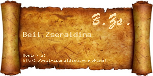 Beil Zseraldina névjegykártya
